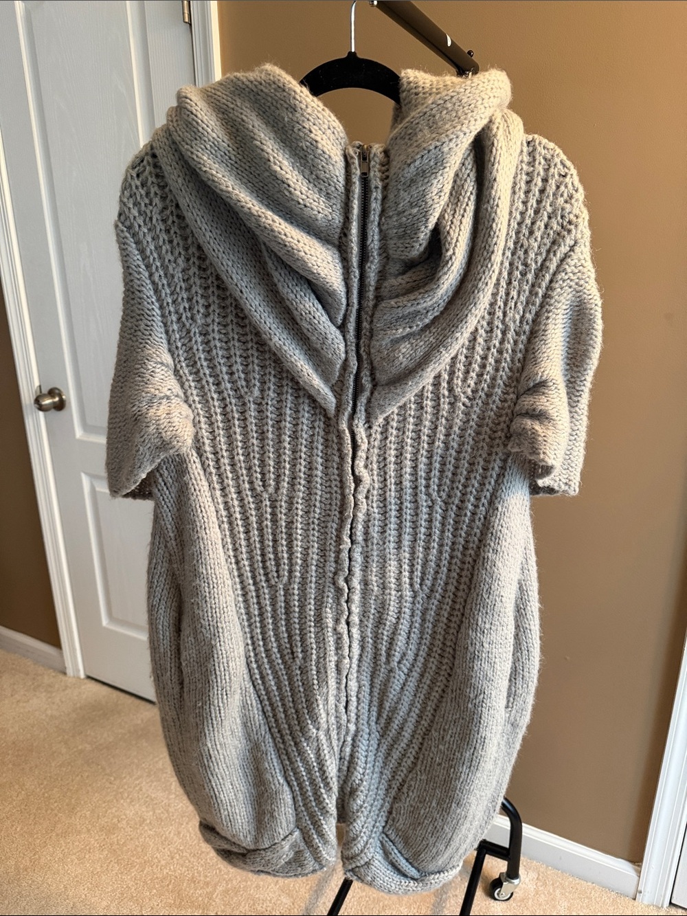 Chunky Hooded Zip Cardigan